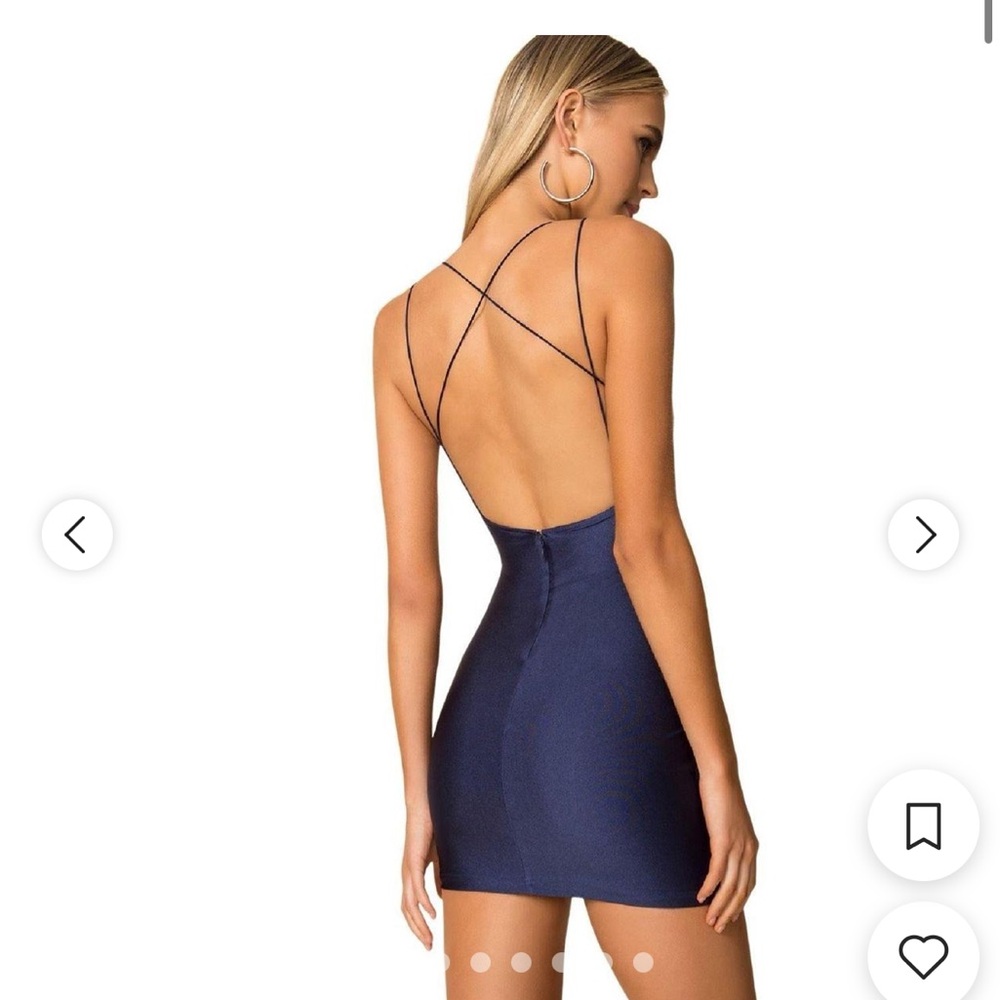 Superdown (Revolve) Elegant Blue Spaghetti Strap … - image 2